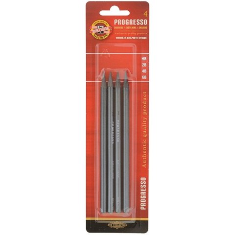 Ołówek PROGRESSO zestaw 4szt- HB,2B,4B,6B KOH-I-NOOR 9814 Ołówek PROGRESSO zestaw 4szt- HB,2B,4B,6B KOH-I-NOOR 9814