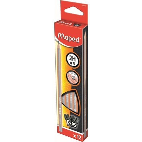Ołówek drewniany Blackpeps 2H MAPED 850023 Ołówek drewniany Blackpeps 2H MAPED 850023