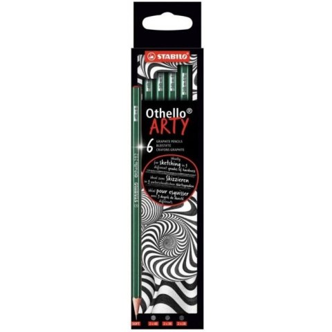 Ołówek drewniany STABILO Othello 6 szt. ARTY Soft (2*2B, 2*3B, 2*4B) 282/6-21-1-20 STABILO Ołówek drewniany STABILO Othello 6 szt. ARTY Soft (2*2B, 2*3B, 2*4B) 282/6-21-1-20 STABILO