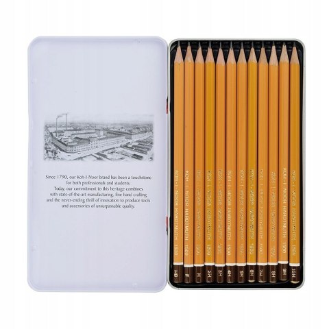 Ołówek grafitowy TECHNIC komplet HB-10H 12szt. 1502/I KOH-I-NOOR Ołówek grafitowy TECHNIC komplet HB-10H 12szt. 1502/I KOH-I-NOOR