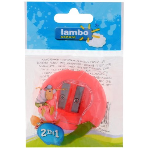 Temperówka z gumka 2w1 LAMBO SCHOOL KPLL245-NR-W1 Temperówka z gumka 2w1 LAMBO SCHOOL KPLL245-NR-W1
