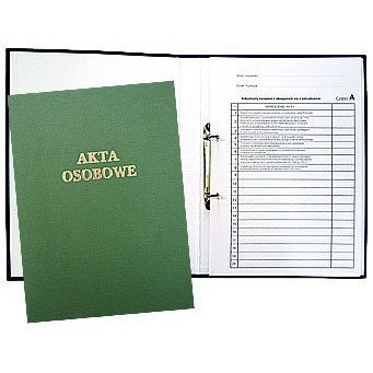 Teczka do akt osobowych z zamkiem zielona zadrukowana 1824-339-028 WARTA Teczka do akt osobowych z zamkiem zielona zadrukowana 1824-339-028 WARTA