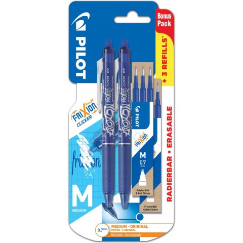Wkład FRIXIONx2 niebieski 0,7mm + CLICKERx2 niebieski 0,7mm PROMO ZESTAW Wkład FRIXIONx2 niebieski 0,7mm + CLICKERx2 niebieski 0,7mm PROMO ZESTAW