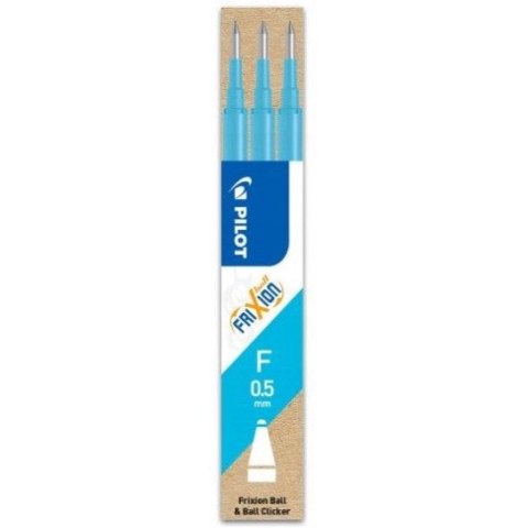 Wkład FRIXION CLIKER 0,5mm lazurowy (3 sztuki) PIBLS-FR5-LB-S3-E PILOT Wkład FRIXION CLIKER 0,5mm lazurowy (3 sztuki) PIBLS-FR5-LB-S3-E PILOT