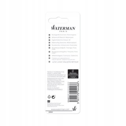 Wkład do długopisu WATERMAN czarny M S0791030 /S0944480 Wkład do długopisu WATERMAN czarny M S0791030 /S0944480