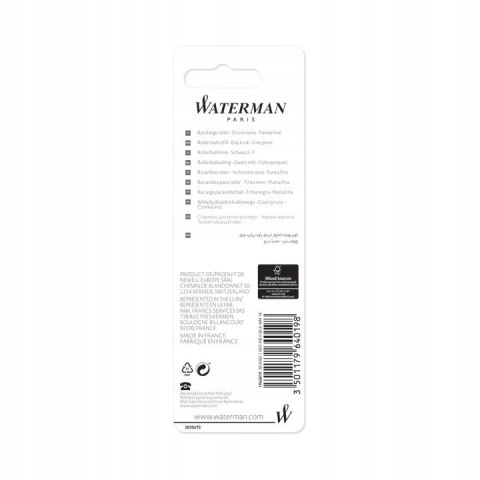Wkład kulk.WATERMAN czarny F 1964019/S0112670 Wkład kulk.WATERMAN czarny F 1964019/S0112670