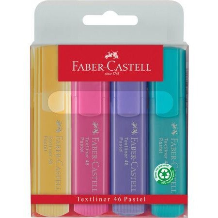 Zakreślacz 1546 pastel ETUI 4szt. FC154610 FABER CASTELL Zakreślacz 1546 pastel ETUI 4szt. FC154610 FABER CASTELL
