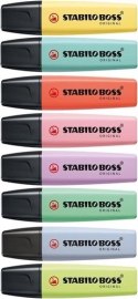 Zakreślacz BOSS 70/8-3 Pastel etui 8 szt. STABILO