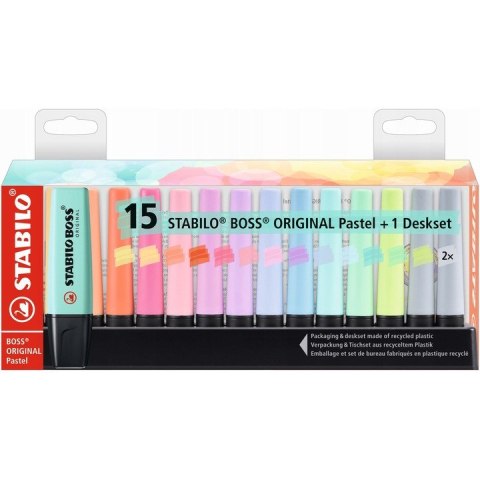 Zakreślacz STABILO BOSS 15kol. w etui Zakreślacz STABILO BOSS 15kol. w etui