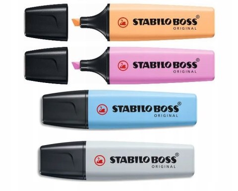 Zakreślacz STABILO BOSS ORIGINAL Pastel (4 szt.) 70/4-4 Zakreślacz STABILO BOSS ORIGINAL Pastel (4 szt.) 70/4-4