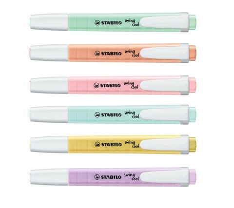 Zakreślacz STABILO SWING COOL pastel kpl. 6szt. 275/6-08 STABILO Zakreślacz STABILO SWING COOL pastel kpl. 6szt. 275/6-08 STABILO