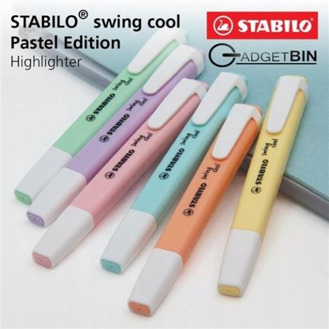 Zakreślacz STABILO SWING COOL pastel kpl. 6szt. 275/6-08 STABILO Zakreślacz STABILO SWING COOL pastel kpl. 6szt. 275/6-08 STABILO