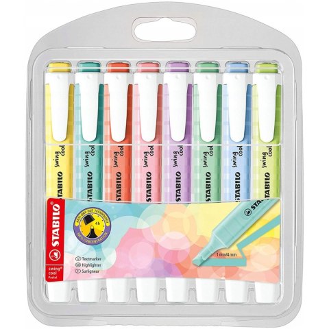 Zakreślacz STABILO swing cool pastel 8 szt. etui 275/8-08-1 Zakreślacz STABILO swing cool pastel 8 szt. etui 275/8-08-1