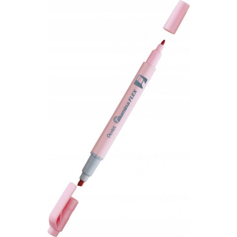 Zakreślacz dwustronny różowy pastelowy ILLUMINA FLEX SLW11P-PE PENTEL Zakreślacz dwustronny różowy pastelowy ILLUMINA FLEX SLW11P-PE PENTEL