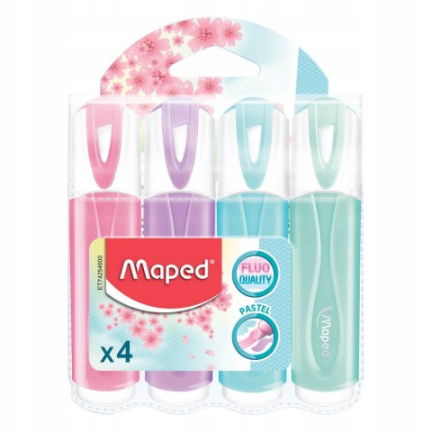 Zakreślacz fluo peps pastel mix kolorów 4 szt etui pud. z zaw 742546 MAPED Zakreślacz fluo peps pastel mix kolorów 4 szt etui pud. z zaw 742546 MAPED