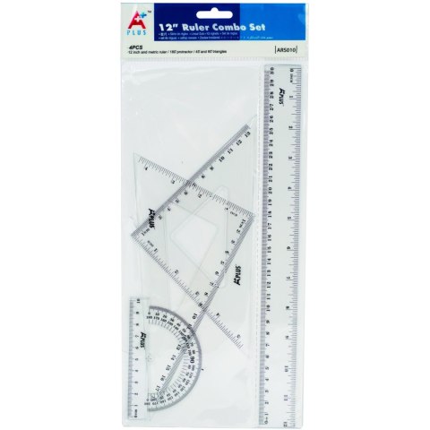 Zestaw kreślarki szkolny z linijka 30cm ARS010 Zestaw kreślarki szkolny z linijka 30cm ARS010
