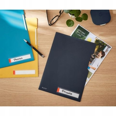 Folder A4 z kieszonką na etykietę, szara 47080089 LEITZ Folder A4 z kieszonką na etykietę, szara 47080089 LEITZ