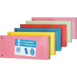 Przekładki do segregatora kartonowe 1/3 A4 105x240mm jasna niebieska 100 sztuk 100205025 OXFORD