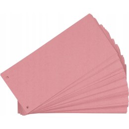 Przekładki do segregatora kartonowe 1/3 A4 105x240mm różowa 100 sztuk 100205027 OXFORD