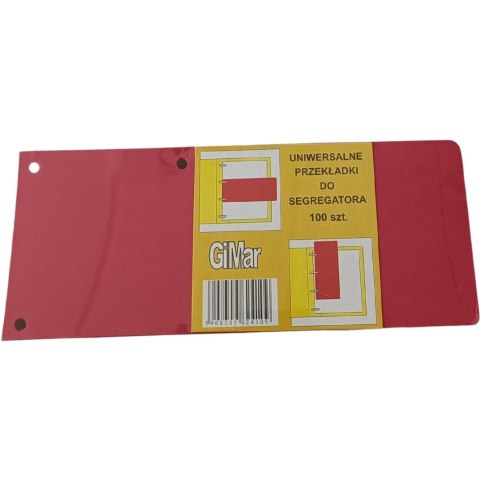 Przekładki 98x240 wąskie(100) czerwona GIMAR Przekładki 98x240 wąskie(100) czerwona GIMAR
