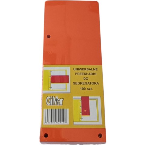 Przekładki 98x240 wąskie(100) pomarańczowe GIMAR Przekładki 98x240 wąskie(100) pomarańczowe GIMAR