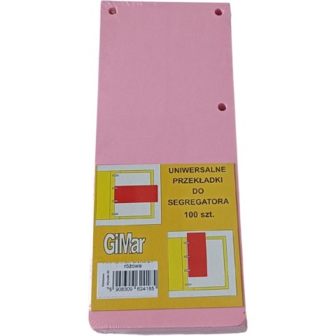 Przekładki 98x240 wąskie(100) różowe GIMAR Przekładki 98x240 wąskie(100) różowe GIMAR