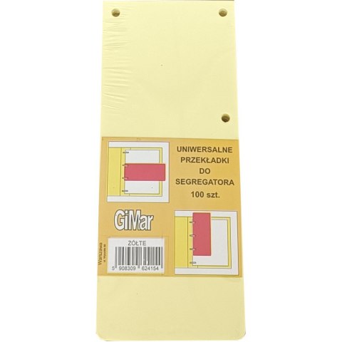 Przekładki 98x240 wąskie (100) żółte GIMAR Przekładki 98x240 wąskie (100) żółte GIMAR