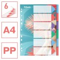 Przekładki Colour`Breeze PP A4 6 przekładek 628499 ESSELTE