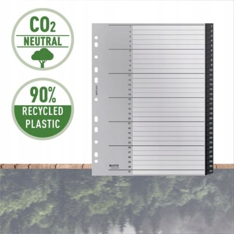 Przekładki Recycle 1 - 31, A4, PP, czarne 12180000 LEITZ Przekładki Recycle 1 - 31, A4, PP, czarne 12180000 LEITZ