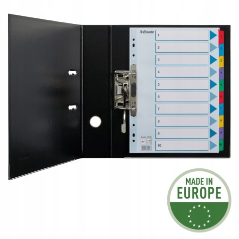 Przekładki kartonowe MYLAR A4 1-10 białe 100161 ESSELTE Przekładki kartonowe MYLAR A4 1-10 białe 100161 ESSELTE