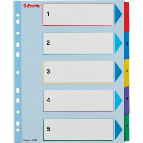 Przekładki kartonowe MYLAR A4 MAXI 1-5 ESSELTE 100207 Przekładki kartonowe MYLAR A4 MAXI 1-5 ESSELTE 100207