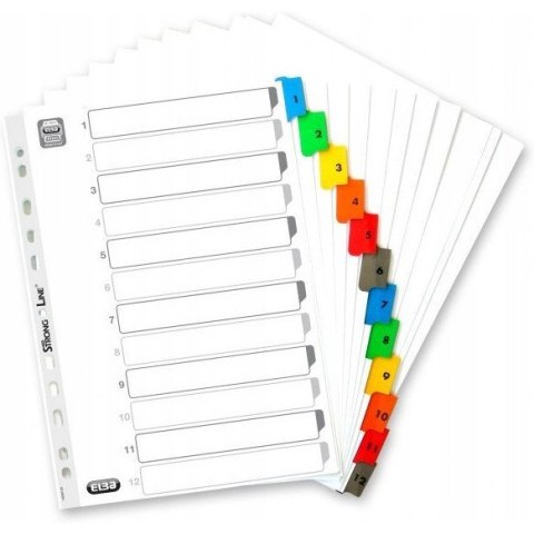 Przekładki numeryczne do segregatora A4 kartonowe 1-12 MYLAR 100204616 OXFORD Przekładki numeryczne do segregatora A4 kartonowe 1-12 MYLAR 100204616 OXFORD