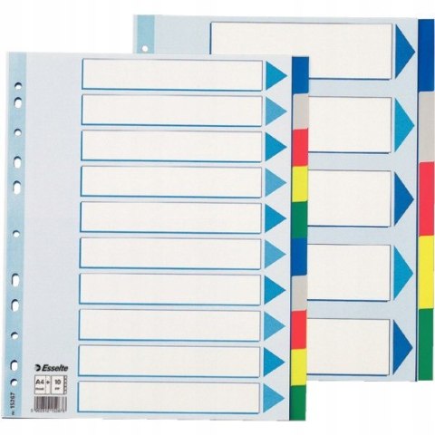 Przekładki plastikowe MAXI z PP 10 kart 15267 ESSELTE Przekładki plastikowe MAXI z PP 10 kart 15267 ESSELTE