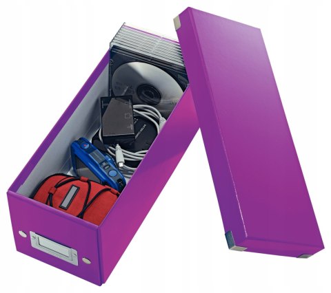 Pudełko na CD LEITZ Click & Store fioletowe 60410062 Pudełko na CD LEITZ Click & Store fioletowe 60410062