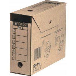 Pudło archiwizacyjne pudełko na teczki wiszące 11cm brązowe kartonowe TRIC 100552628 ELBA