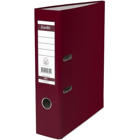 Segregator na dokumenty A4 50mm bordowy z szyną 100551803 BANTEX Segregator na dokumenty A4 50mm bordowy z szyną 100551803 BANTEX