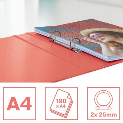 Segregator ringowy Esselte Colour`Breeze A4 42mm 2 ringi koralowy 628433 Segregator ringowy Esselte Colour`Breeze A4 42mm 2 ringi koralowy 628433