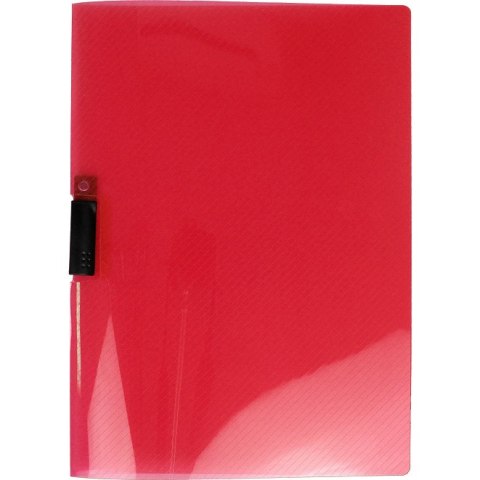 Skoroszyt z klipsem na dokumenty A4 PP transparenty czerwony PK-11-01 BIURFOL Skoroszyt z klipsem na dokumenty A4 PP transparenty czerwony PK-11-01 BIURFOL
