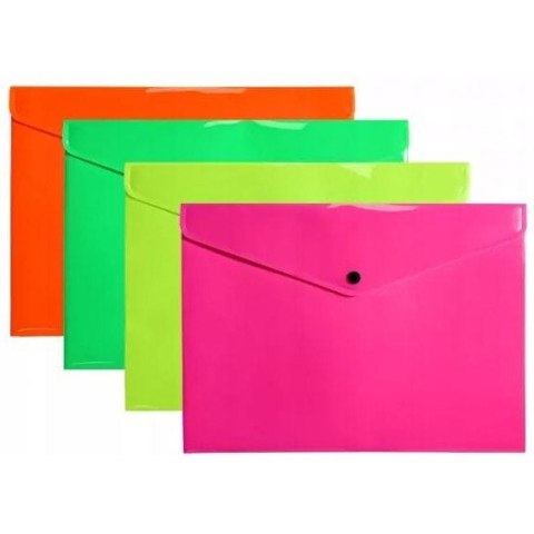 Teczka koperta A5 PP neon mix (10szt.) TK-NEON-A5 Teczka koperta A5 PP neon mix (10szt.) TK-NEON-A5