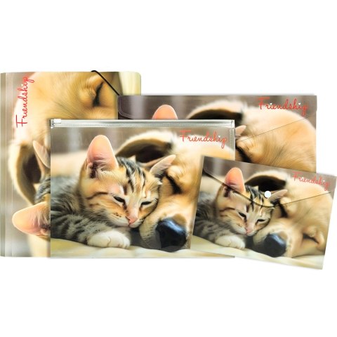 Teczka kopertowa A4 PP na suwak FRIENDSHIP 0410-0063-55 PANTA PLAST Teczka kopertowa A4 PP na suwak FRIENDSHIP 0410-0063-55 PANTA PLAST