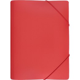 Teczka z gumką szeroka na dokumenty A4 PP s.pomarańczy czerwona TGS-01-01 BIURFOL
