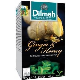 Herbata DILMAH (20 torebek) czarna z aromatem Imbiru i Miodu 30g