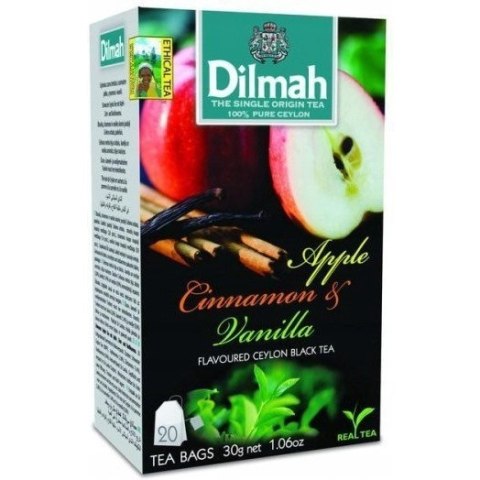 Herbata DILMAH (20 torebek) czarna z aromatem Jabłko, Cynamon i Wanilia Herbata DILMAH (20 torebek) czarna z aromatem Jabłko, Cynamon i Wanilia