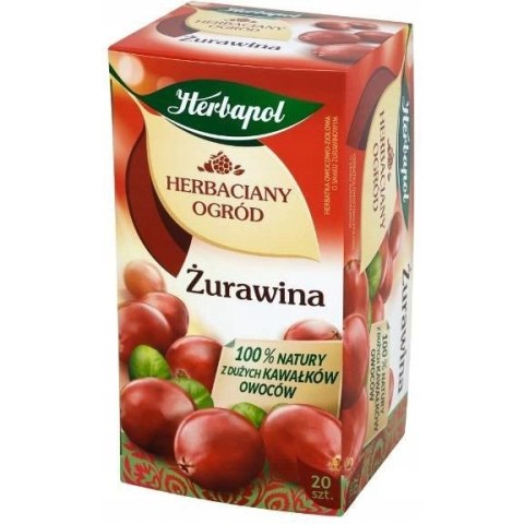 Herbata HERBAPOL owocowo-ziołowa (20 saszetek) Żurawina HERBACIANY OGRÓD Herbata HERBAPOL owocowo-ziołowa (20 saszetek) Żurawina HERBACIANY OGRÓD