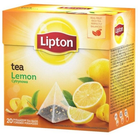 Herbata LIPTON PIRAMID (20 torebek) czarna z aromatem cytryna Herbata LIPTON PIRAMID (20 torebek) czarna z aromatem cytryna