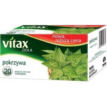Herbata VITAX Zioła (20 torebek x 1,5g) Pokrzywa bez zawieszki Herbata VITAX Zioła (20 torebek x 1,5g) Pokrzywa bez zawieszki