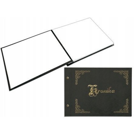 Kronika 345x255mm pozioma złocona czarna 1824-319-018 WARTA Kronika 345x255mm pozioma złocona czarna 1824-319-018 WARTA