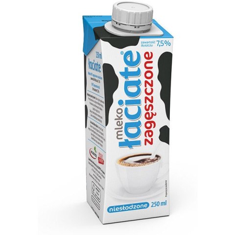 Mleko ŁACIATE UHT 250ml zagęszczone niesłodzone Mleko ŁACIATE UHT 250ml zagęszczone niesłodzone