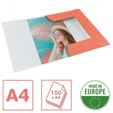 Teczka kartonowa z gumką Colour`Breeze A4 koralowa 628494 ESSELTE Teczka kartonowa z gumką Colour`Breeze A4 koralowa 628494 ESSELTE