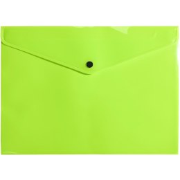 Teczka kopertowa na dokumenty A4 na zatrzask PP neonowy żółty TK-NEON-A4-02 BIURFOL